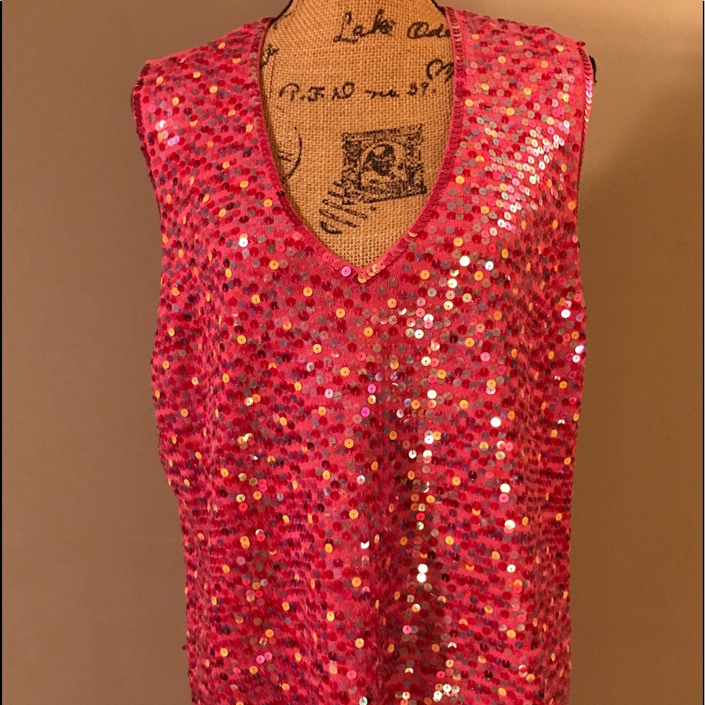 Brilliant Pink Sequined Top